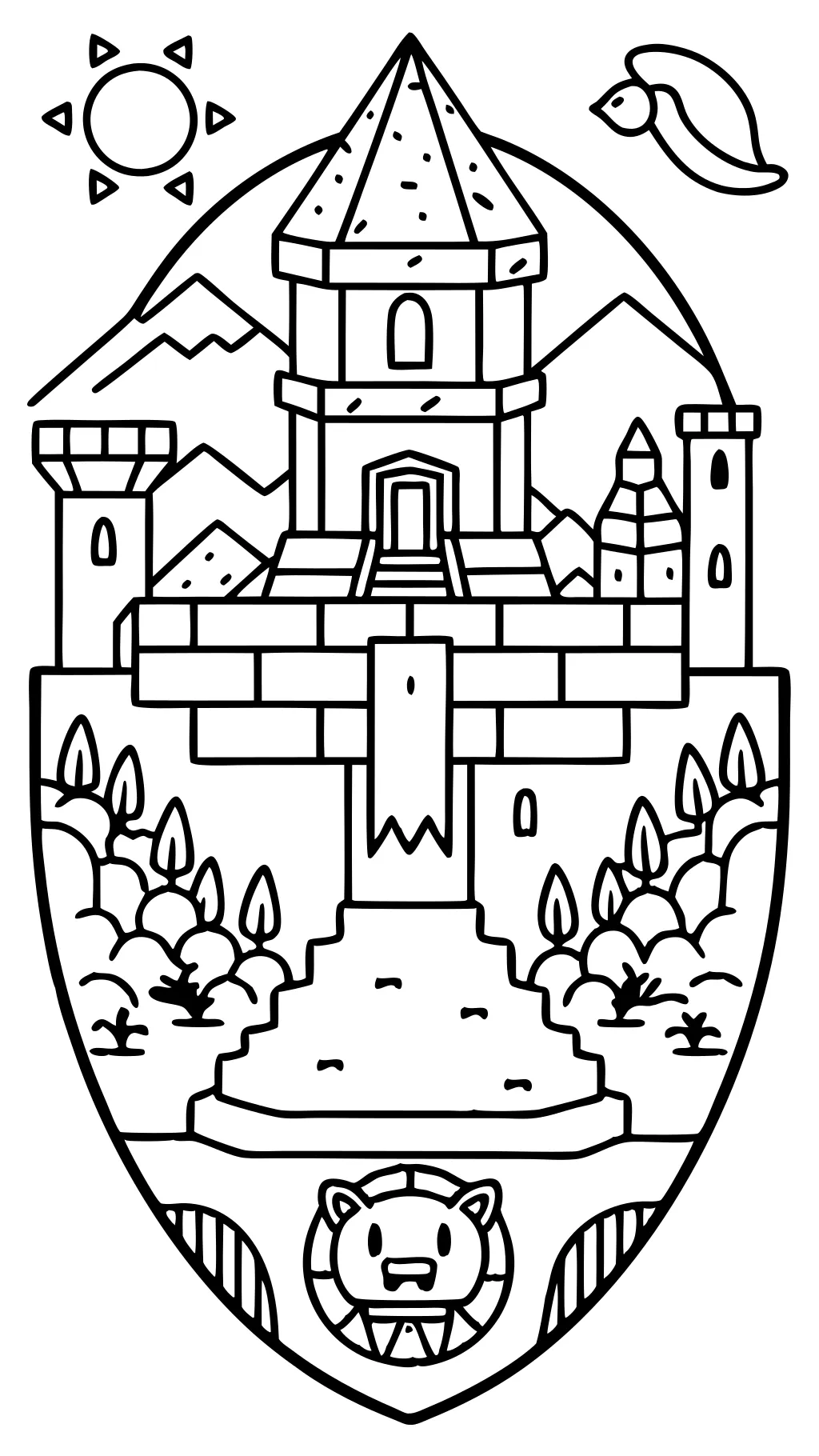 minecraft dungeons coloring page